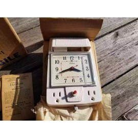 Telechron Vintage NOS 1950s Telechron Tel-In-Wall White Electric Wall Clock Model 1901 MCM