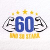 Abc Casa 60th Birthday Gift Towel with Embroidered Muscles for