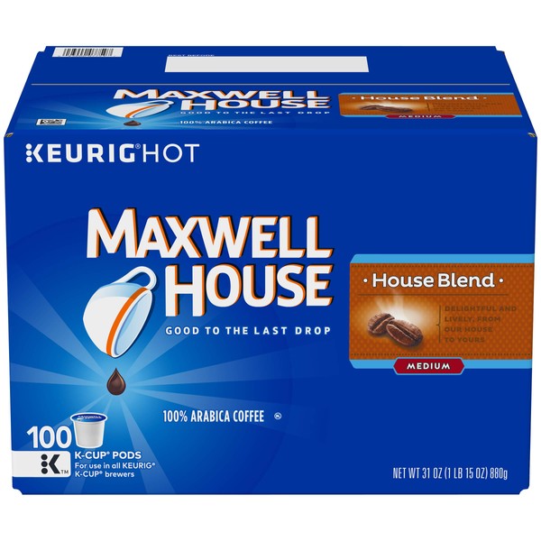 Maxwell House House Blend Coffee K-Cup Pods, 100 Count