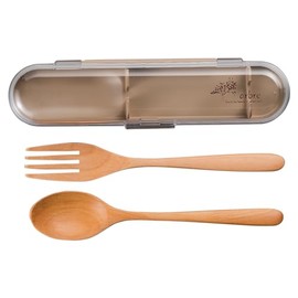 Masakazu ARBRE 27276 Wooden Cutlery Set, Clear Size: Case: Approx. W4 D17 H2.6/Cutlery: Approx. 6.1 inches (15.5 cm)