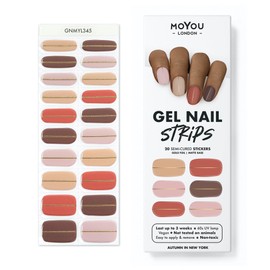 MOYOU LONDON Semi-cured UV Gel Strips - Pack of 20 - Gel Nail Foils UV Hardening for Salon Quality Manicure