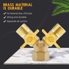 kesoto 1 Pc Brass Two Way Natural Gas Pipe Splitter