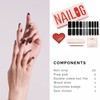 NAILOG Semi-Cured Gel Nail Strips, 20 Strips, Long Lasting, Salon-Quality,
