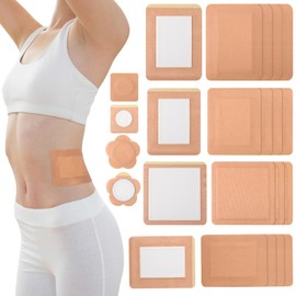 Hokoad 120 Pcs Castor Oil Patches, Disposable Castor Oil Pack Wrap Self-Adhesive for Belly Button, Waist, Neck, Breast, Back, Knee, Portable Packs, Anti-Seepage, No Wash, Highly Absorbent (120)