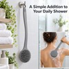 Silicone Back Scrubber for Shower – Long Handle Bath Body
