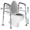 Toilet Safety Rails, Height-Adjustable, Foldable, Tool-Free Assembly, for Elderly, Seniors,