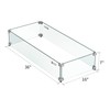 Skyflame 36" X 16" Rectangular Fire Pit Glass Wind Guard