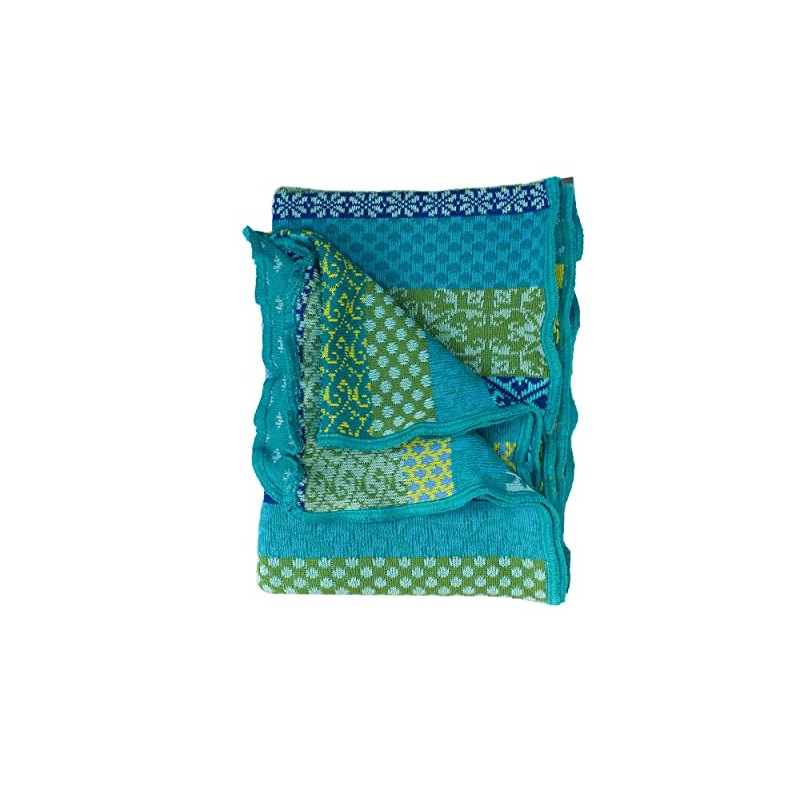 Invero, Pattern Scarf Flora, 100% Cotton (KBA), Caribbean