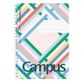 Kokuyo PT SV131WT5-3 Campus Soft Ring Notebook, PAPIER TIGRE, Ruled with Squared Dots, A5, 50 Sheets