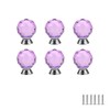 FEEIMOL Pack of 6 Colourful Crystal Cabinet Knobs, Drawer Handles,