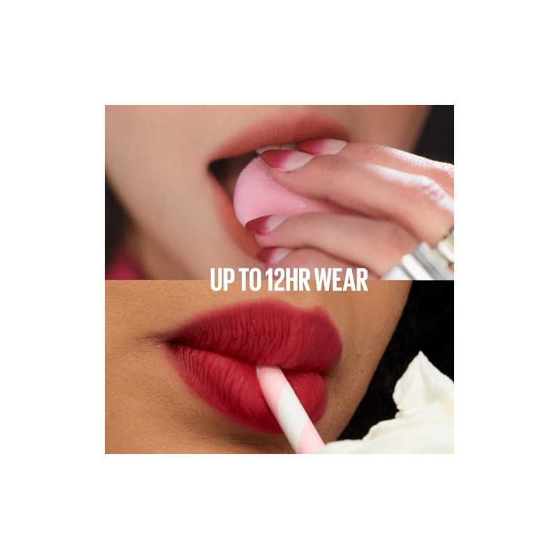 Maybelline Super Stay Teddy Tint, Tinta para Labios Mate Difuminado,