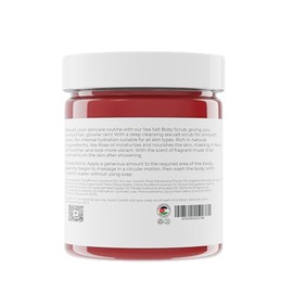 Amira Beauty Exfoliante de sal del Mar Muerto | Elaborado con rosa triturada | Exfolia e hidrata la piel| Exfoliante corporal energizante con aceites 