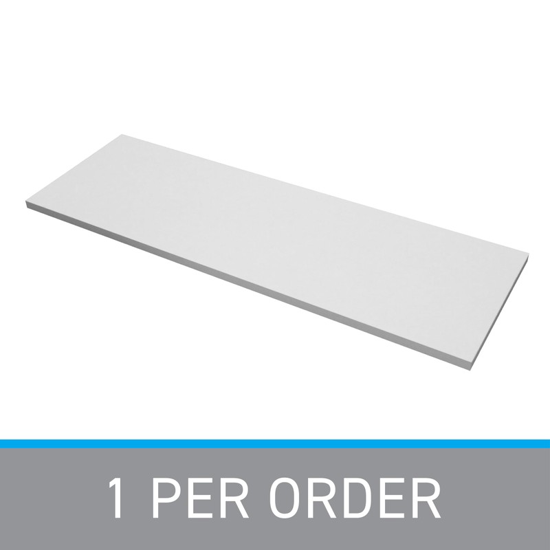 SSWBasics Laminated White Melamine Shelf Board, 36”L x 12”W, Durable