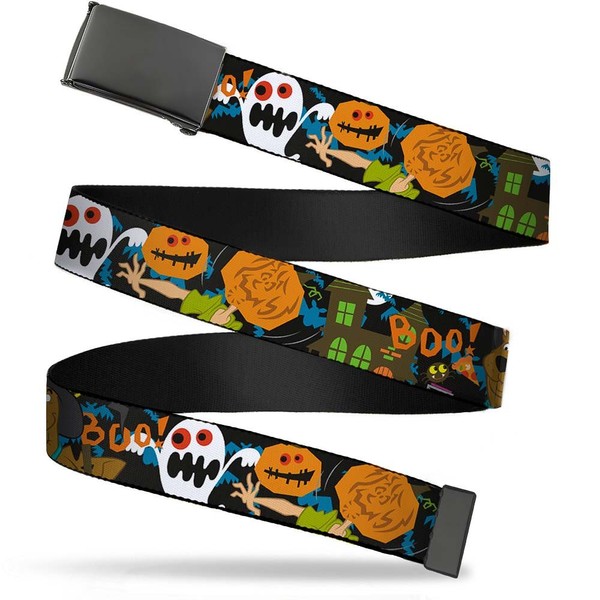 Buckle-Down 4075 Accessorie's Web Belt-Scooby Doo Halloween2/Ghosts Boo, 1.5" Wide-Fits