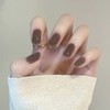 Set of 24 Nail Tips, Elegant and Temperament, Solid Color,