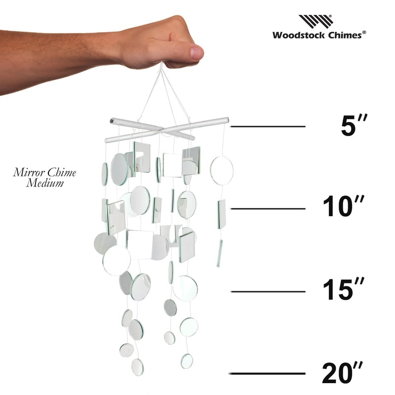 Woodstock Chimes Asli Arts Collection, Mirror Chime, Medium (20'') Capiz