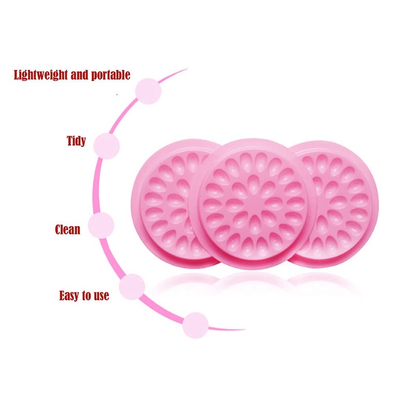 20 Pieces Eyelash Glue Holders Disposable Plastic Glue Palette Stand