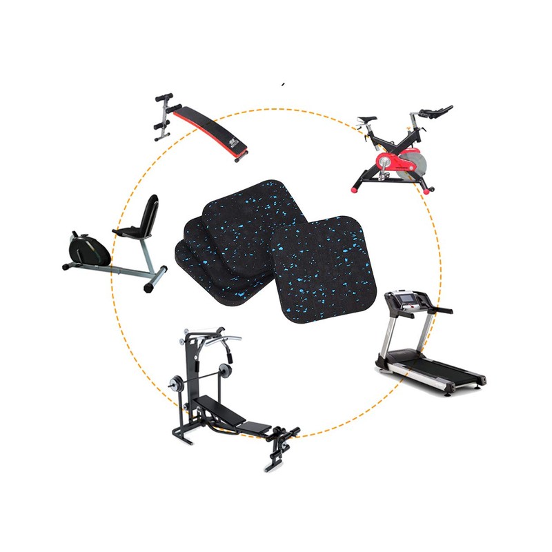 SCSpecial Treadmill Mat 4 Pieces Exercise Equipment Mats Shock Absorbing