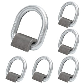 Leero 1/2" D Rings Heavy Duty,with MBS 12,000lbs, Weld On D Ring for Trailers, Flatbed Trucks, RV, ATV/UTV, Farm Applications etc with Welding Clips (6 Pack)
