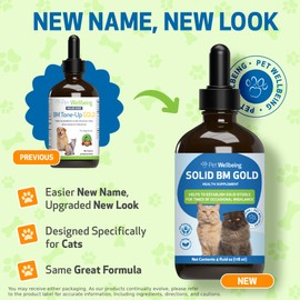 Pet Wellbeing Solid BM Gold for Cats - Supports Healthy Digestive Function, Solid Stools, Normal Bowel Movements, Bayberry, Oregon Grape - Veterinarian-Formulated Herbal Supplement 4 oz (118 ml)