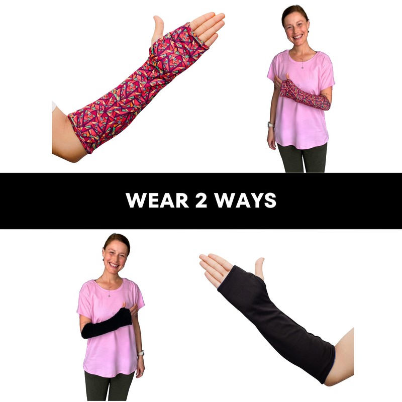 Inspired Comforts Reversible Arm Cast Cover - Washable, Stylish, Elastic