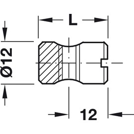 cyclingcolors 4x Cross Nut Bolts M8 x Length 20 mm x 12 mm Steel Furniture Cross Dowel Cylinder Nuts