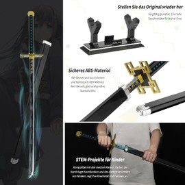 TOY PLAYER Demon Slayer Sword Building Kits for Adults and Children, 100 cm Long Tokitou Muichirou Sword with Sheath and Stand, Anime Sword Kit, Katana, Demon Slayer, Gift, 771 Pieces