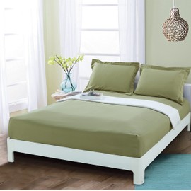 Mocassi King Fitted Sheet - Deep Pocket Cooling Sheets up to 16 inch - Hotel Luxury 1800 Premier - Softest Sheets - Wrinkle Resistant - 1 Single Bottom Fitted Sheet, King, Sage Green