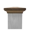 Flat Peak Newel Cap, for 3 1/4" Square Newel Posts,