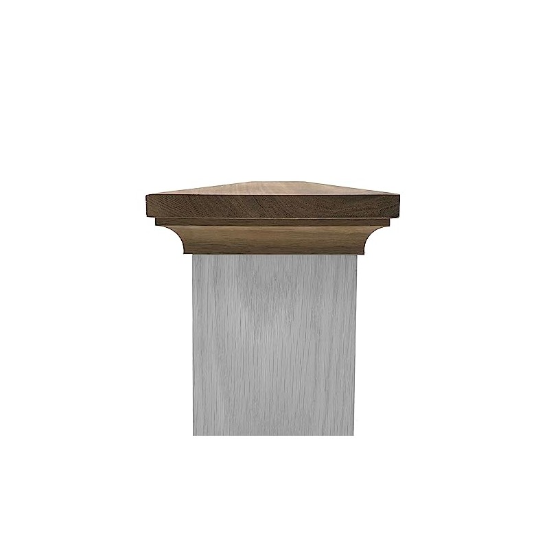 Flat Peak Newel Cap, for 3 1/4" Square Newel Posts,