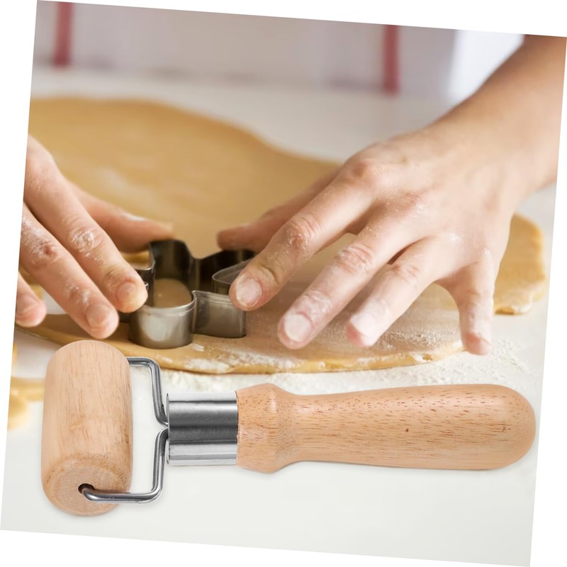 OHPHCALL Wooden Rolling Pin Kitchen Utensil Non Stick Dough Roller