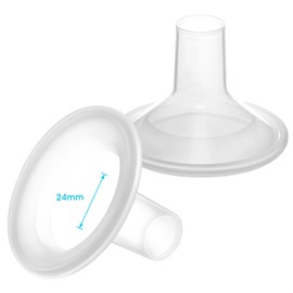 begical 24mm Shields&Cushions Compatible with Medela Breast Pump-PersonalFit Freestyle Harmony Maxi Flex Lansinoh-SignaturePro SmartPump Manual Replacement Medela Parts Accessories Flanges