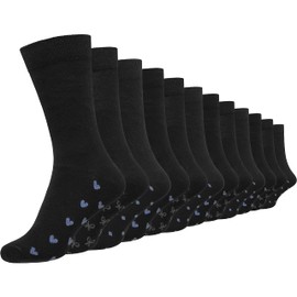 Cob Stallion- Men’s Black Socks- Comfortable Breathable Cotton Rich Socks for Men- Pack of 6 and 12 Pairs- Multipack Men’s Socks 6-11 UK