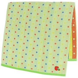 Hayashi BM434504 Bath Towel, Approx. 23.6 x 47.2 inches (60 x 120 cm), Harapeko, Organic Cotton, Candy Dot, Green