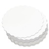 qiqee qiqee Matte White 8 Inch Wave Cake Boards Round