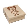 Stick Figure Girl Daughter Square Rubber Stamp for Stamping Crafting