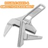 HARFINGTON Adjustable Plumbers Wrench 2.68" Large Opening Wide Jaw Short