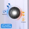 Dreyoo Round Metal Doorbell Push Button, Black Wired Lighted Up