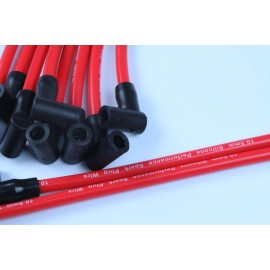 espeedpro21 Red 10.5mm 45 Degree Racing Spark Plug Wires Set for Ford 5.0L 5.8L SBF 351W 302