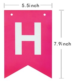 Colorful Happy Birthday Banner Birthday Party Bunting Signs for Rainbow Birthday Decorations (Multi Color)