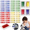 48 Pieces Microscope Accessories, Microscope Slides with Biological Samples, 24
