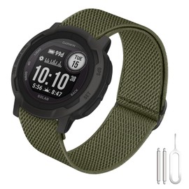 BOJYS Nylon Bracelet for Garmin Instinct 2, 22 mm Elastic Stretchy Nylon Replacement Wristband Ultralight Sports Wristbands for Instinct, Instinct Tactical, Instinct Tide, Instinct Esports, Instinct