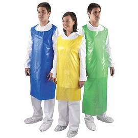 Flat Pack Blue Plastic Aprons - 100