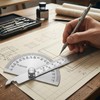 Metal Protractor Miter Angles Finder Machinist Stainless Steel Protractor