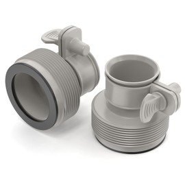 GASHER 2Pcs Type B Pool Hose Connector Kit for Intex Systems - Converts and Connects 1.5 Inch Hoses to Filter Pumps, Saltwater Compatible