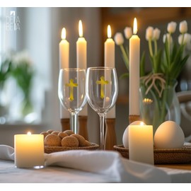 Cross Stickers Christian 56x Pack Christening Easter Religious Wedding Invitations Decoration First Communion Baptism Envelopes Cards Church Crafts Faith Labels Decal Vinyl Gold Gloss