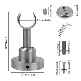 MYLERCT Shower Head Holder, Stainless Steel, Ball Swivel Adjustment, Shower Head Holder, Shower Holder with Screws