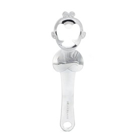 Kikkerland BO21 Bottle Opener Monkey King, Chrome, Silver