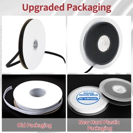 Elastic Band for Sewing – 1/4 Inch × 20 Yards Black Soft Stretch Knit Elastic Cord for Waistbands, Cuffs, Pants, Wigs, Headbands, DIY Crafts, Mask Straps, Clothing Repair & Home Projects