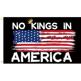 No Kings in America Since 1776 Patriotic Flag, 3x5 Ft, Outdoor Polyester Banner Decor For Wall Bedroom